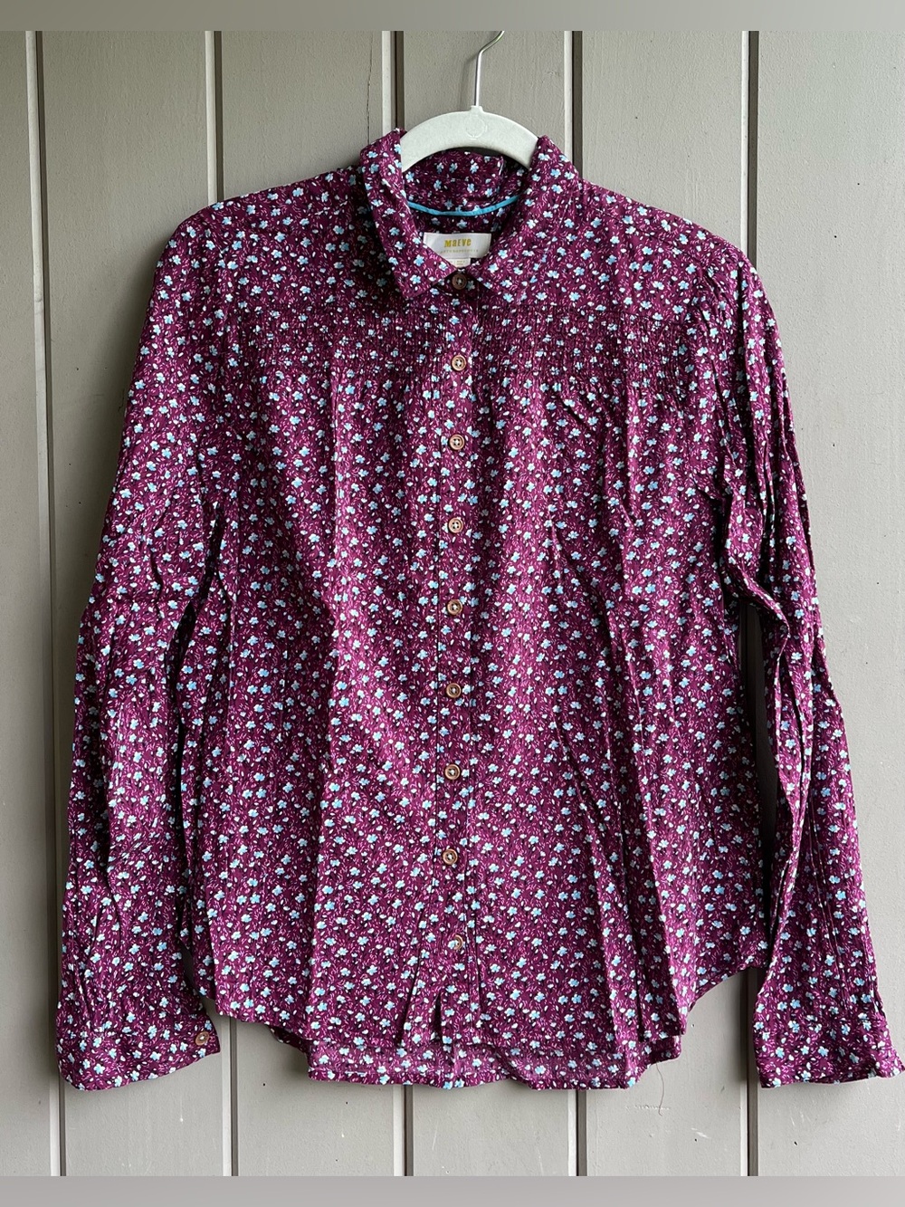 Anthropologie Maeve Calico Floral Buttondown Shirt Size 10
